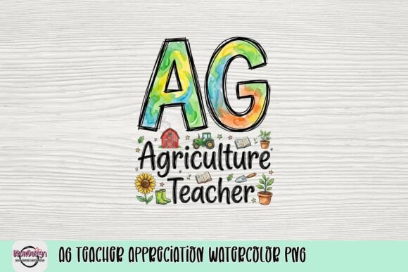 AG Teacher Appreciation Watercolor PNG