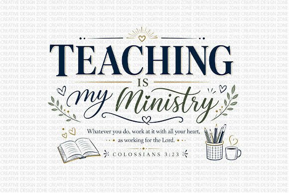 Christian Teacher Faith Shirt PNG Design