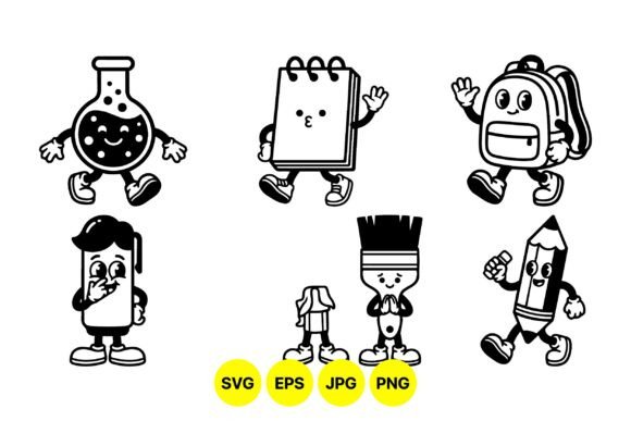Cute School Supplies Vector Pack for Creators