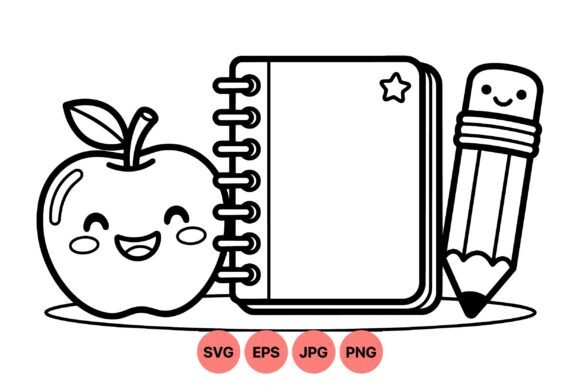Elevating Educational Design with the Cute School Supplies Clipart Set