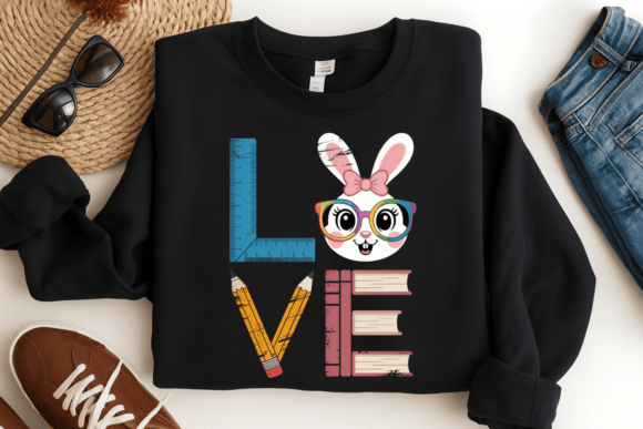 Love Easter Bunny Teacher PNG: A Practical Asset for Educator Branding and Print-on-Demand Workflows