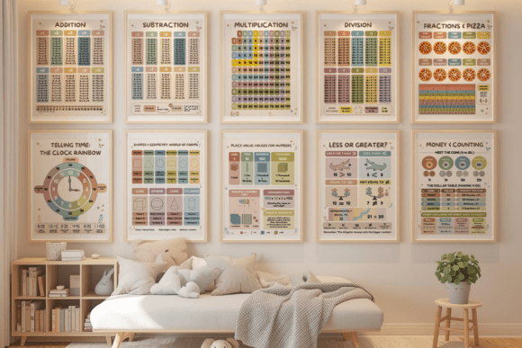 Math Education Poster Bundle for Kids: Transforming Learning Spaces