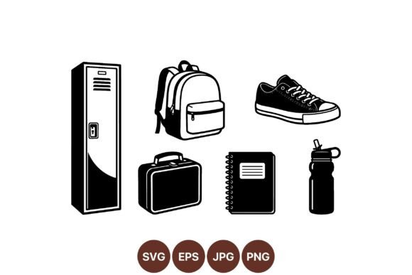 School Essentials Vector Clipart: Defining Modern Educational Graphics