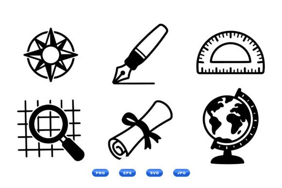 School Icon SVG Collection: Minimalist Line Art