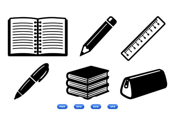 School Supplies Icon Pack for Design