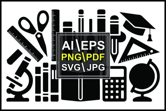 Silhouette School Supplies and Tools: A Versatile Vector Bundle for Creators