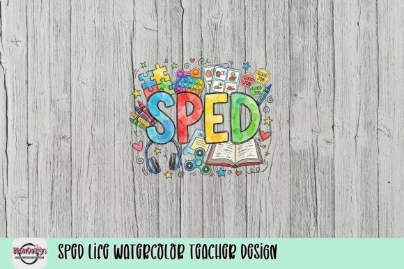 SPED Life Watercolor Teacher Design: Celebrating the Heart of Special Education