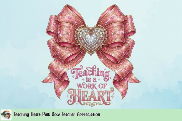 Teaching Heart Pink Bow Teacher Appreciation: A Symbol of Gratitude in Education and Design